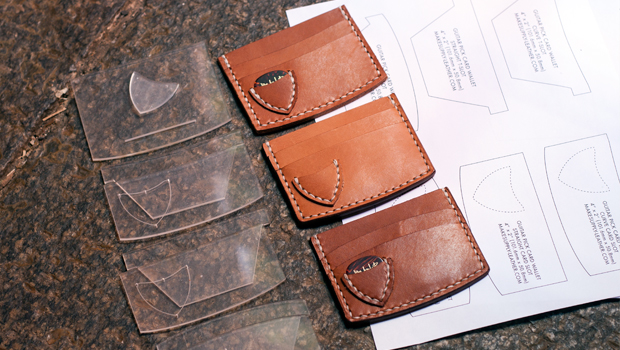 Make A Leather Guitar Pick Wallet - Free PDF Template - Build